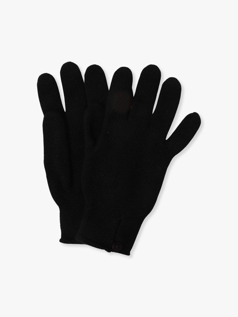 Cashmere Button Loop Gloves 詳細画像 black 1