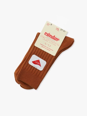 Basic Rib Short Socks (4~8) 詳細画像 dark orange