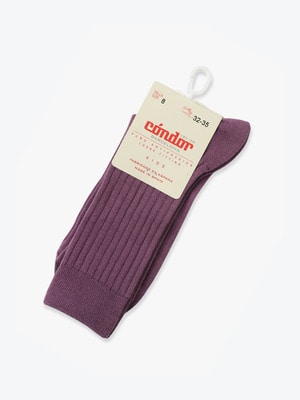Basic Rib Short Socks (4~8) 詳細画像 purple