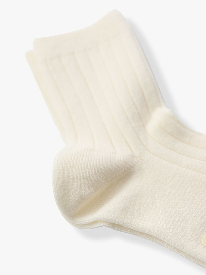Basic Rib Short Socks (kids/0-2year) 詳細画像 off white 1