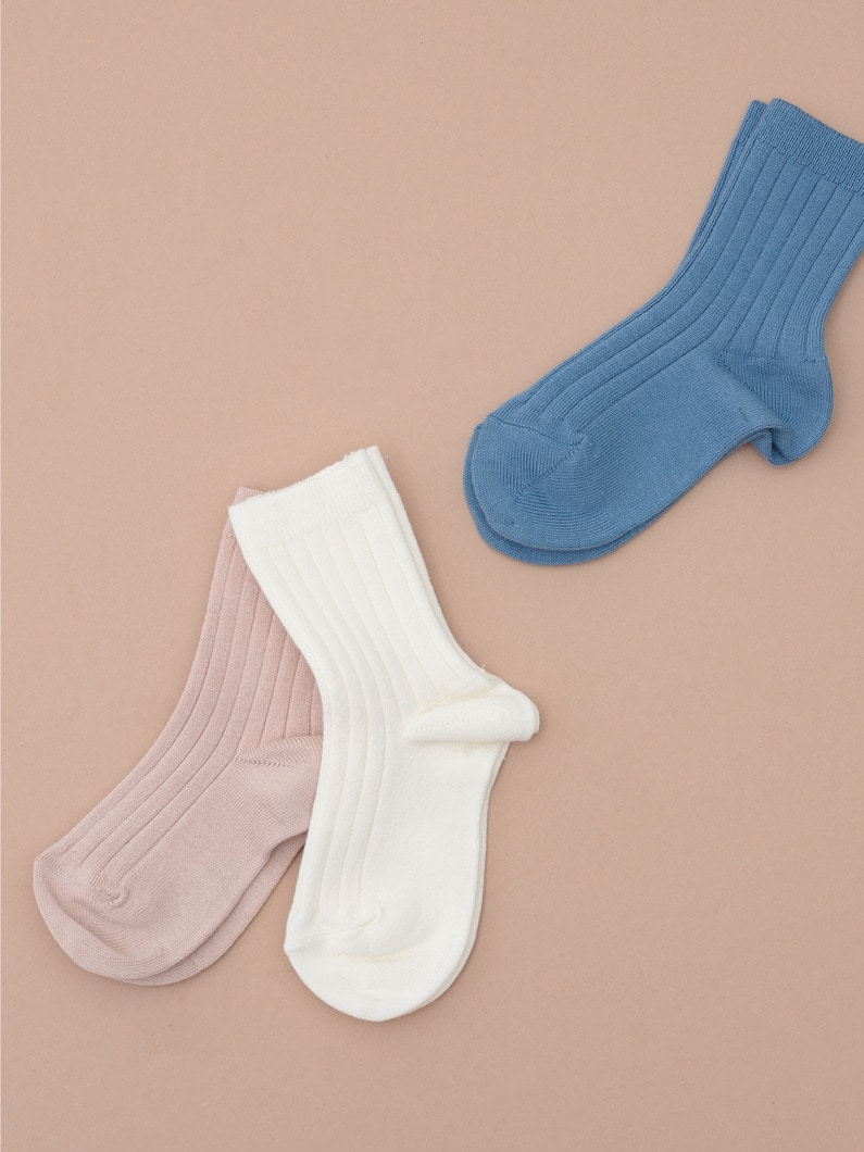 Baby Basic Rib Short Socks (0~2) 詳細画像 off white 2