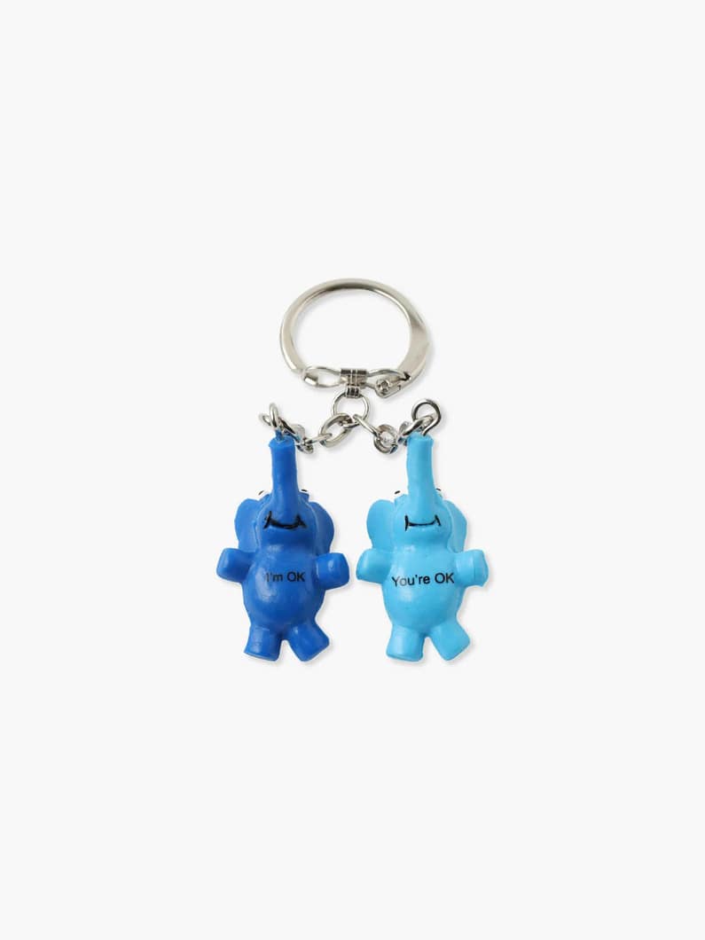 Twin Elephants Key Chain 詳細画像 blue 1