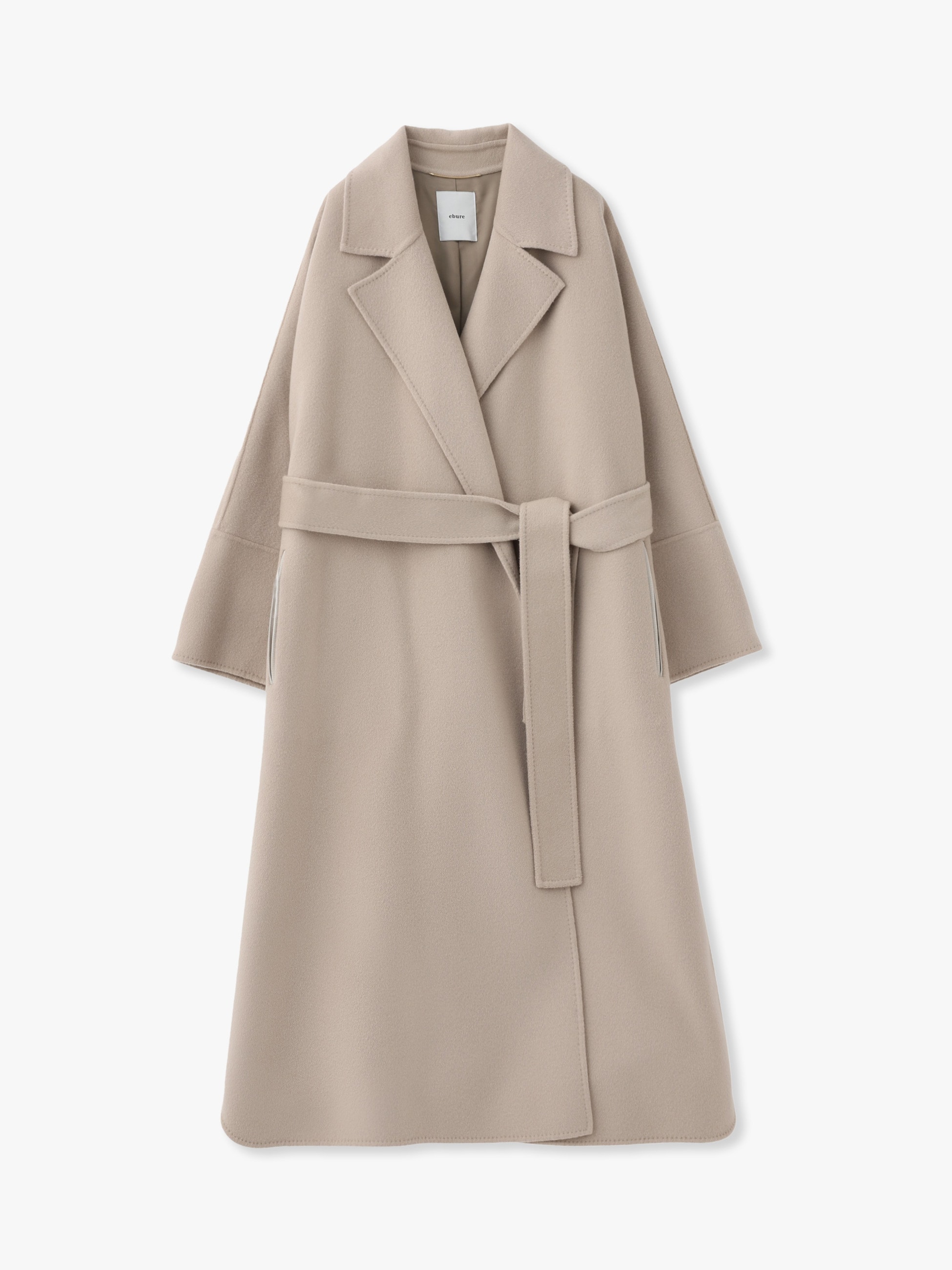 beige long wool coat