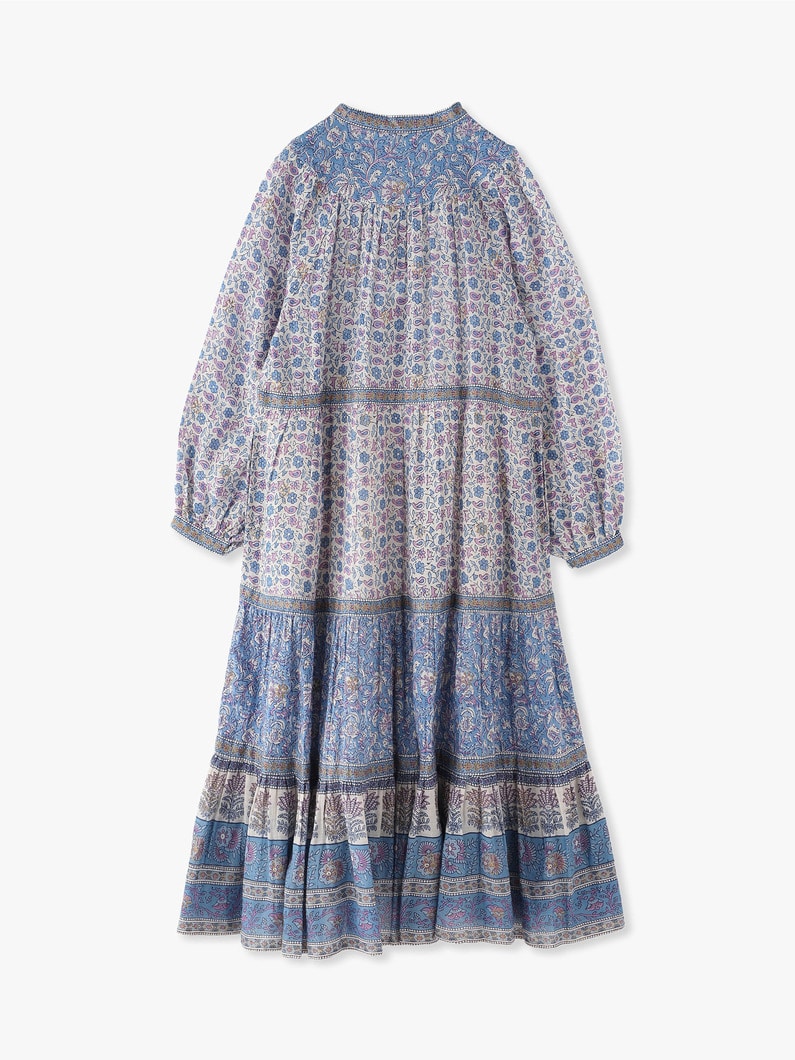 India Cotton Print Festival Dress 詳細画像 blue 4