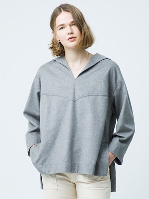 Wool Sailor Collar Shirt 詳細画像 gray