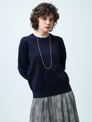 Wool Smooth Pullover 詳細画像 navy