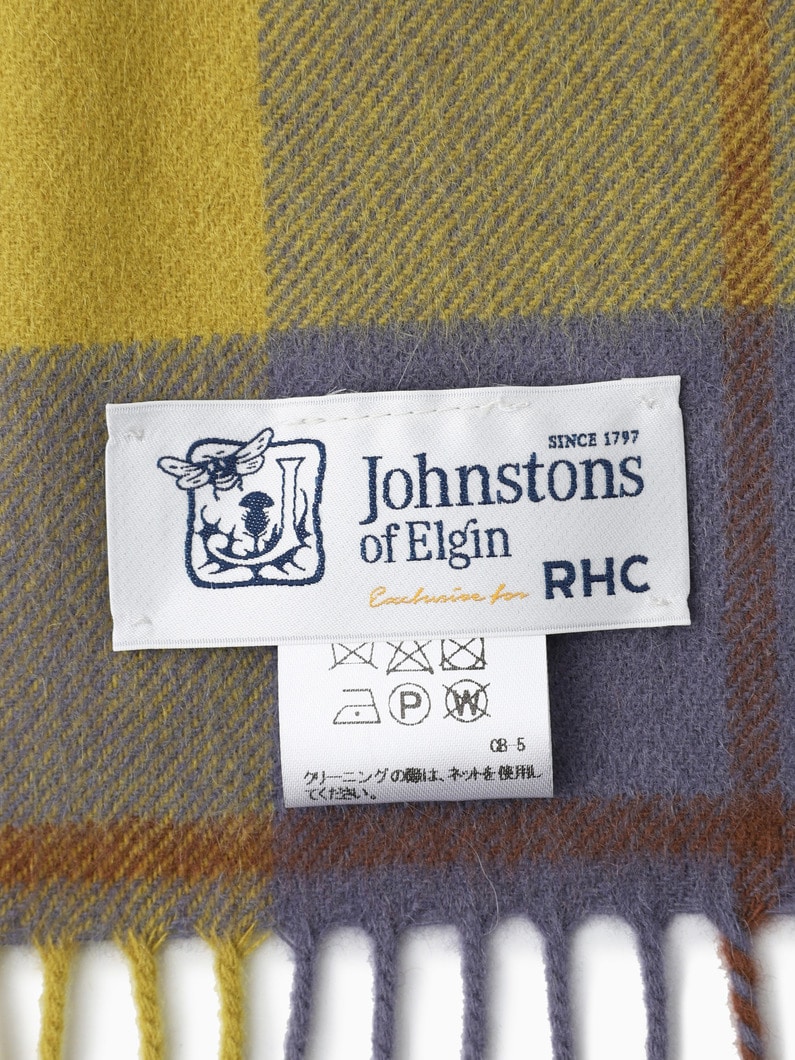 Cashmere Check Stole (yellow) 詳細画像 yellow 3