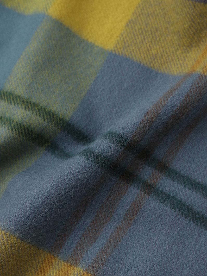 Cashmere Check Stole (yellow) 詳細画像 yellow 4