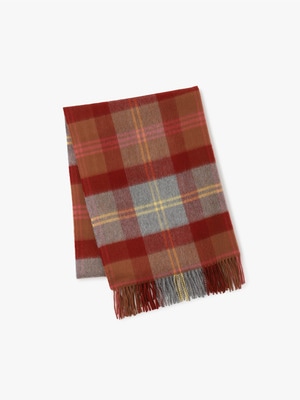 Cashmere Check Stole (red) 詳細画像 red