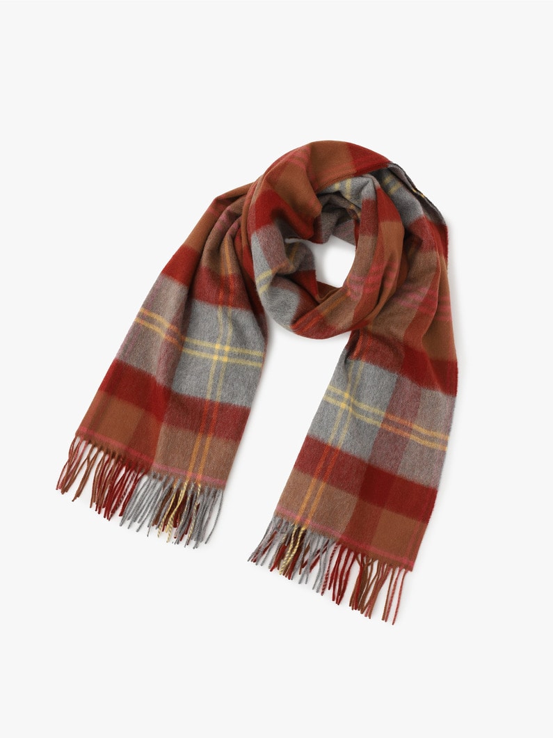 Cashmere Check Stole (red) 詳細画像 red 4