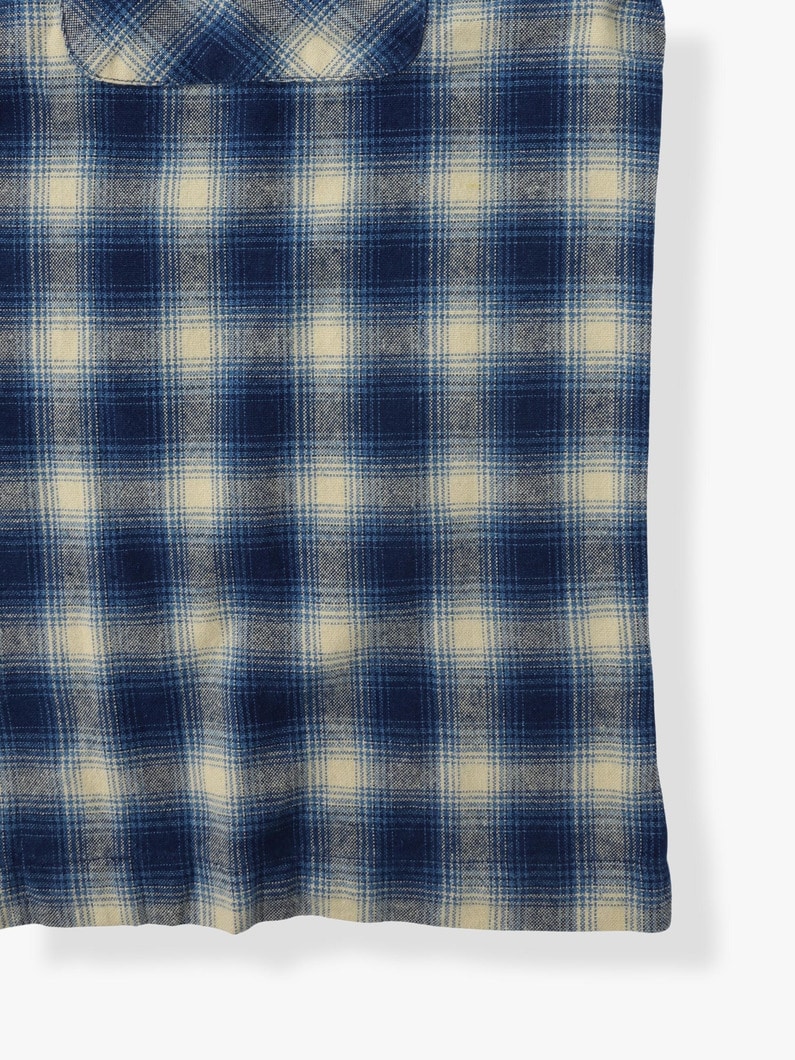 Ombre Plaid Camp Long Sleeve Shirt 詳細画像 red 5