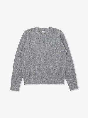 Waffle Wool Pullover 詳細画像 top gray
