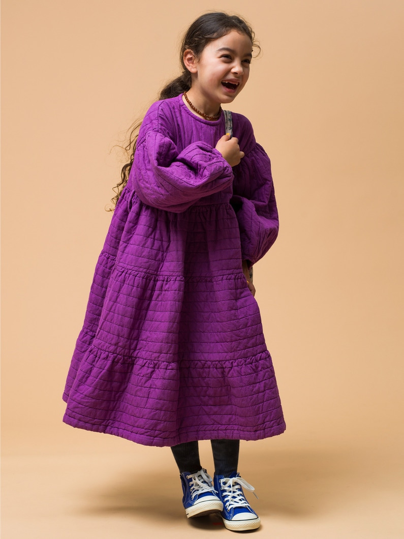 Tarasp Quilt Dress  詳細画像 purple 2