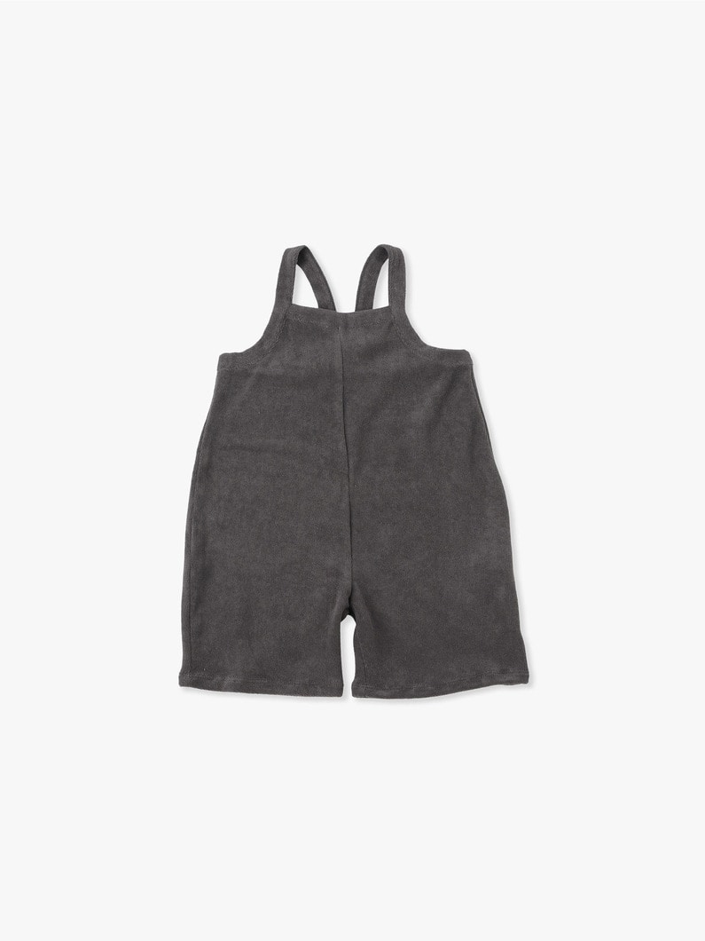 Terry Cropped Dungaree Overalls 詳細画像 dark gray 1