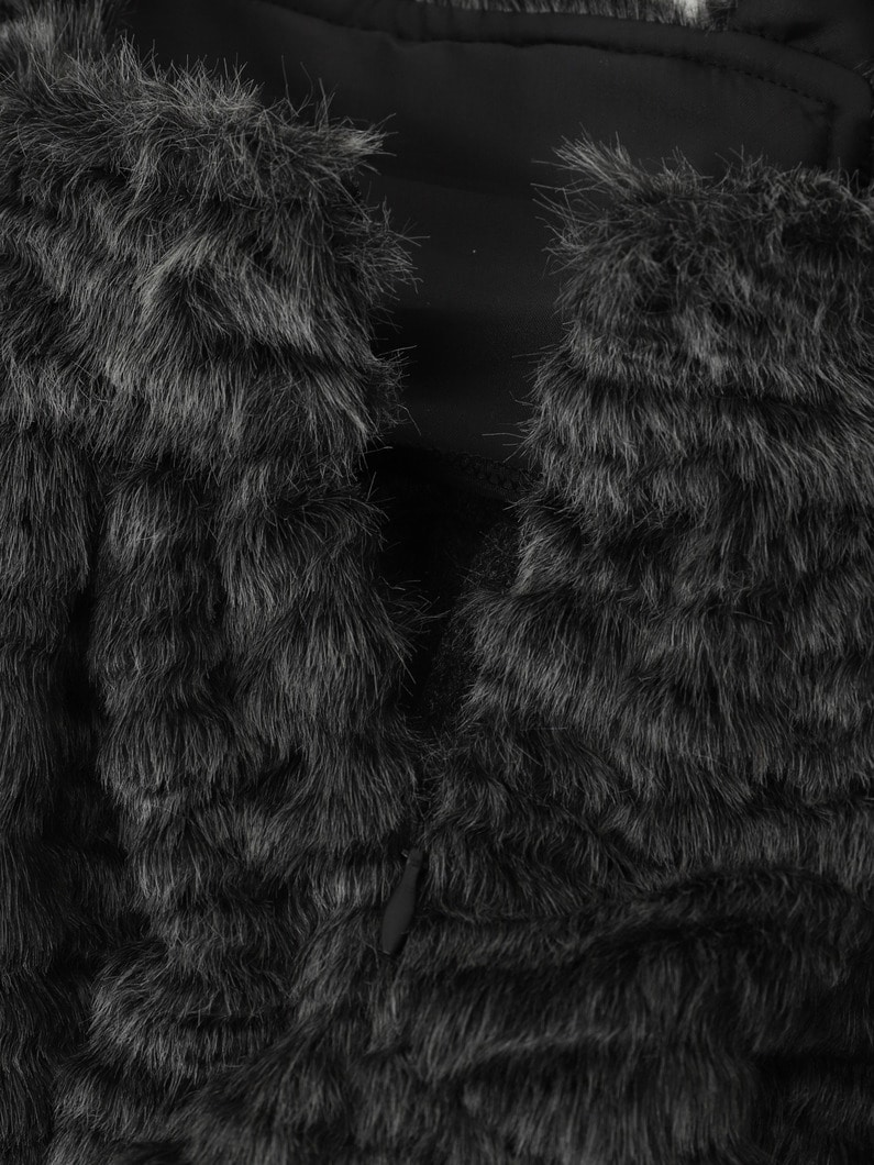 Fake Fur Dress 詳細画像 gray 5