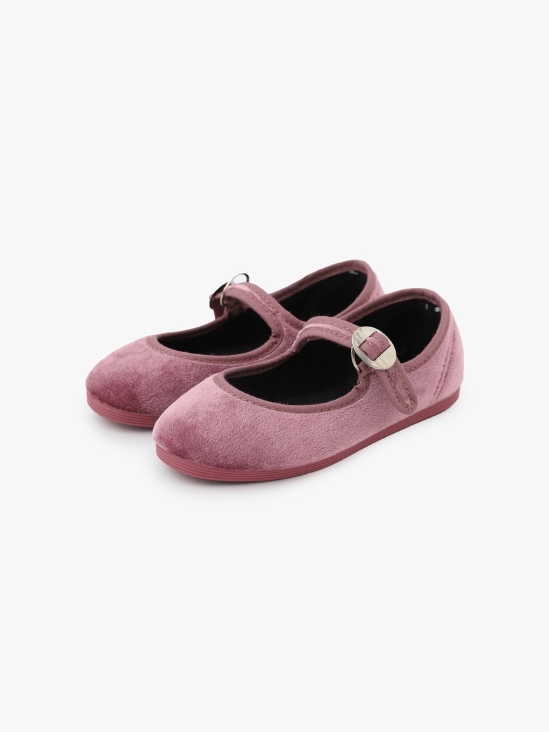 Japonesa Fine Velvet One Strap Shoes 詳細画像 pink 1