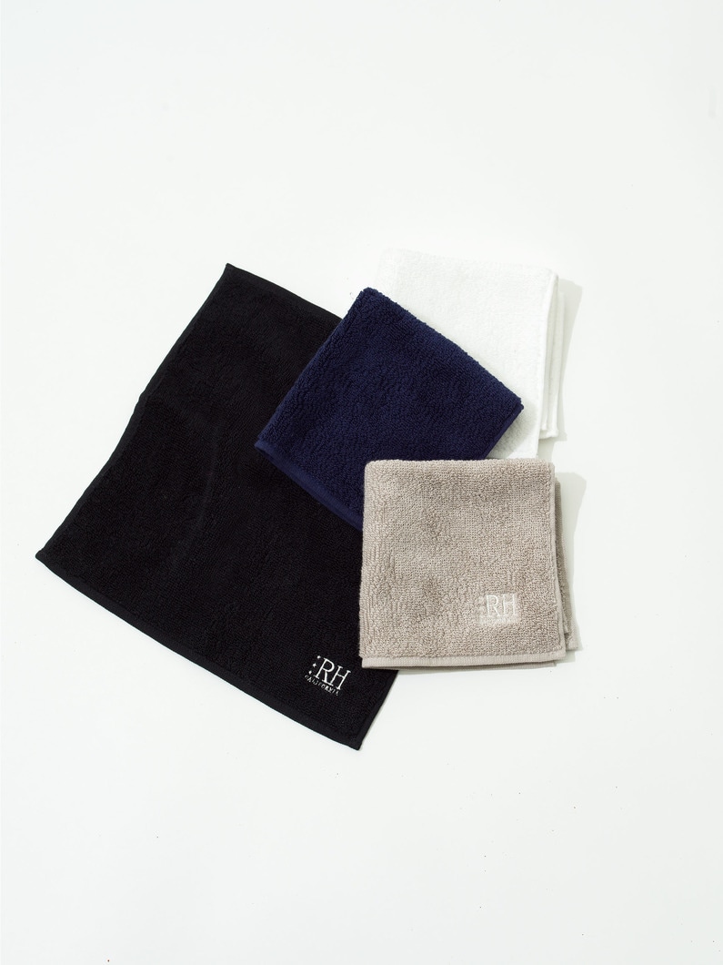 RH Pima Cotton Solid Towel Handkerchief 詳細画像 black 1