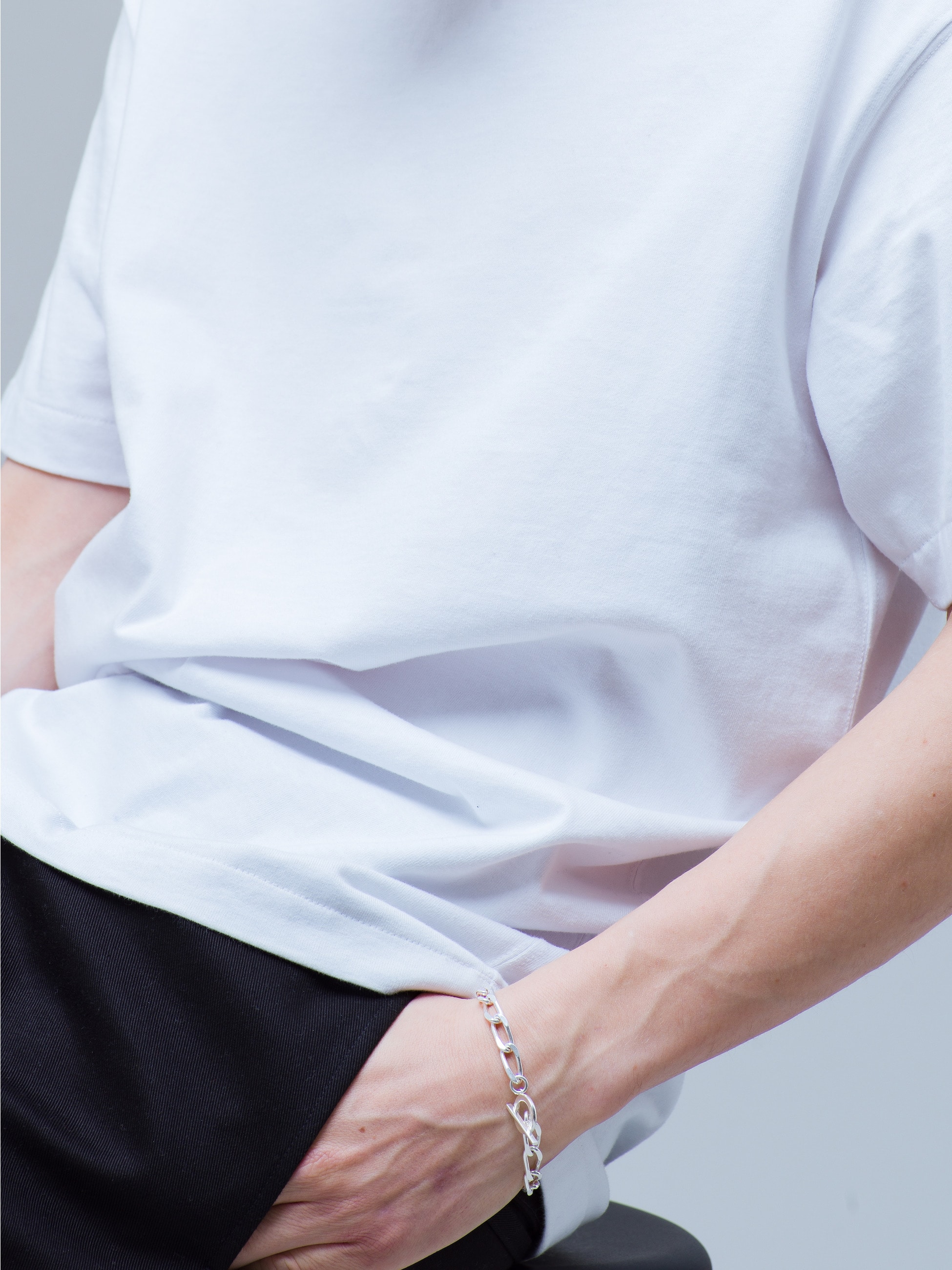 Silver Long Curb Bracelet(L)｜I'M OK for RHC(アイムオーケー フォー 