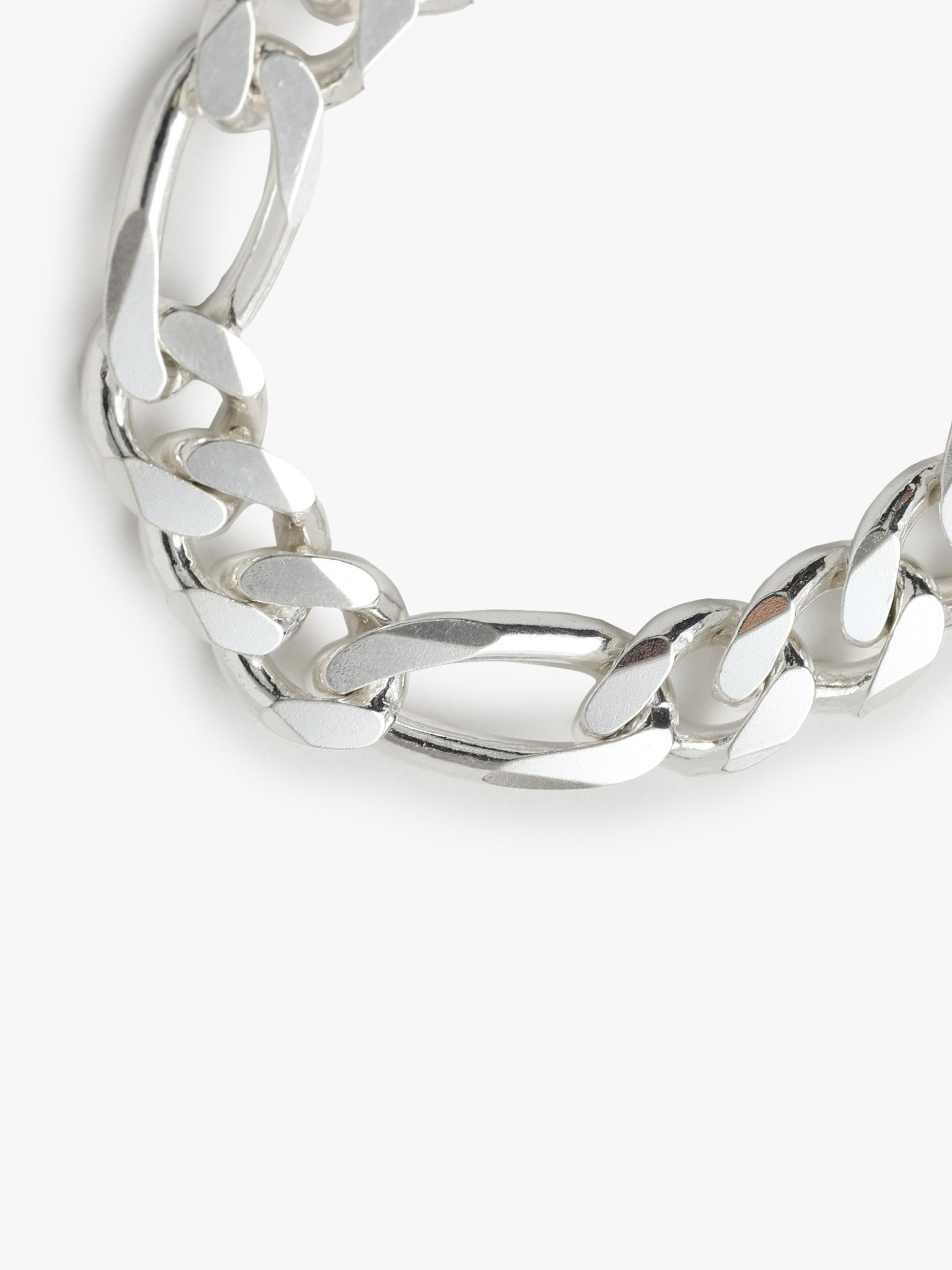 Silver Figaro Bracelet(L)