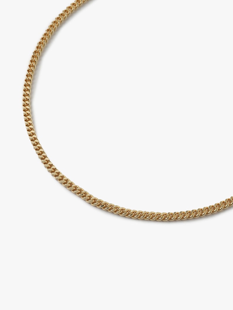 18K Gold Curb Necklace（M） 詳細画像 gold 4