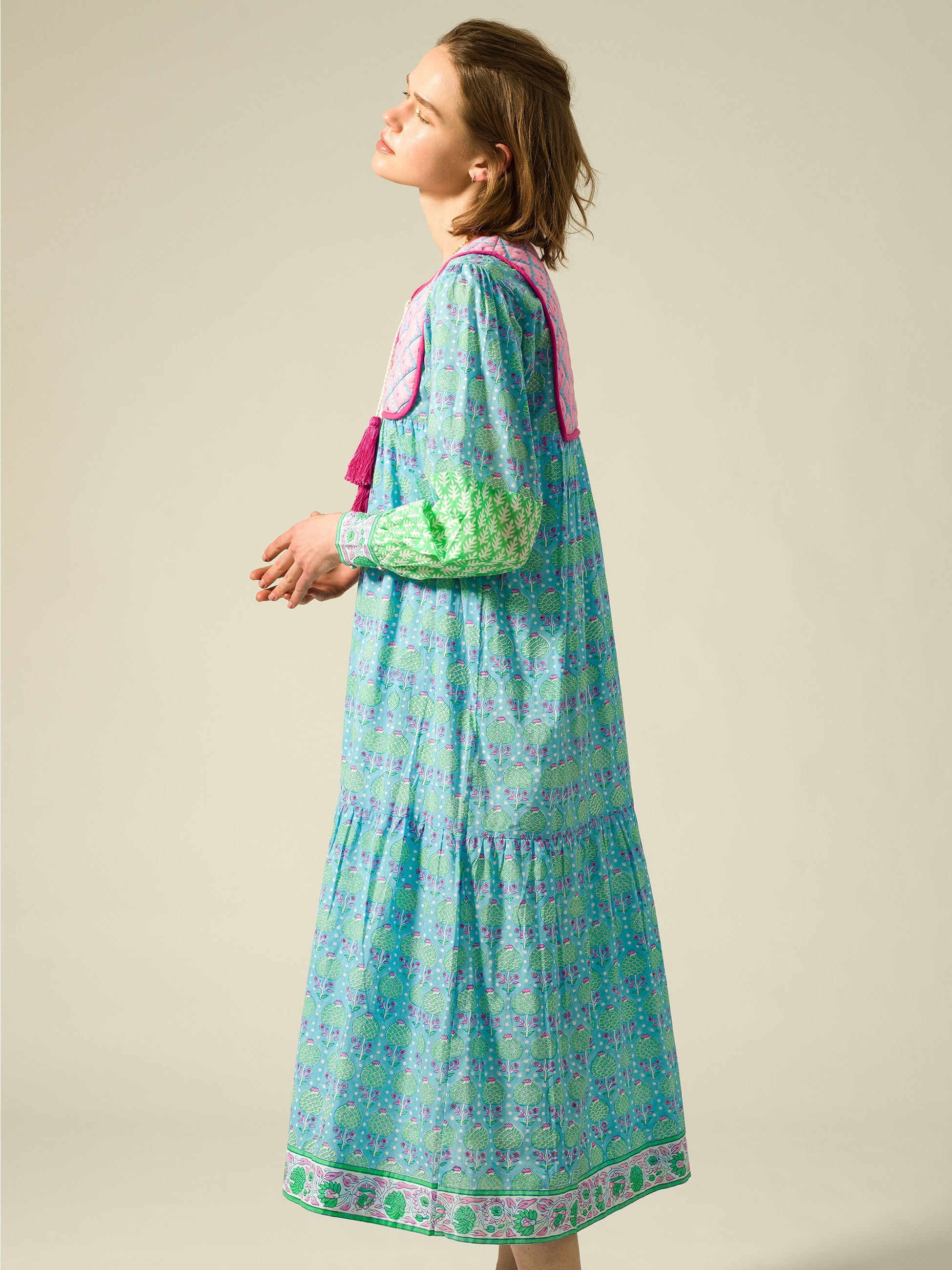 Jodhpr Pinapple Print Dress Sz Blockprints エスゼット ブロックプリント Ron Herman