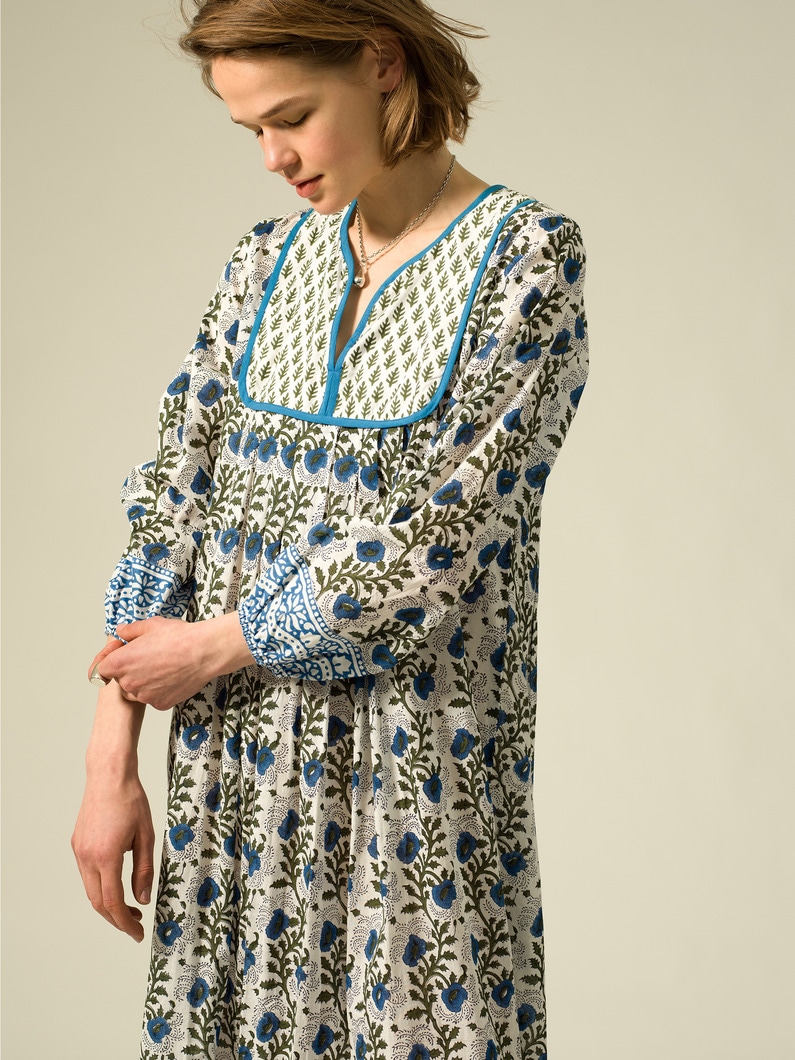 Kity Essa Print Dress Sz Blockprints エスゼット ブロックプリント Ron Herman