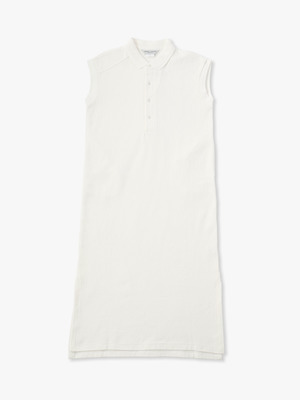 Organic Cotton Polo Shirt Dress 詳細画像 white