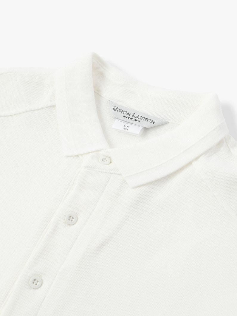 Organic Cotton Polo Shirt Dress 詳細画像 white 3
