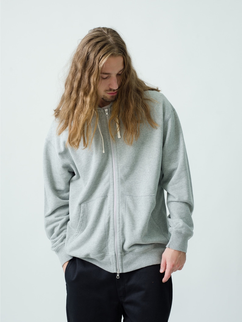 Midweight terry full zip hoodie Clearance