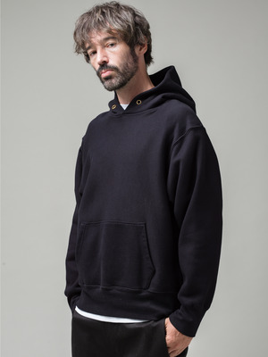 Cropped Pullover Hoodie 詳細画像 black