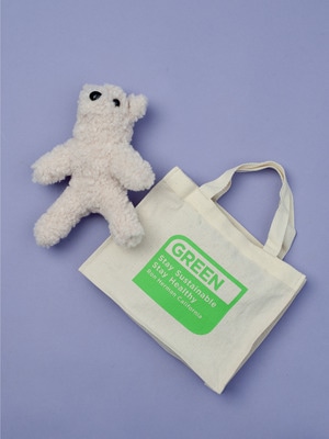 Eco Bag & Stuffed Bear 詳細画像 ivory