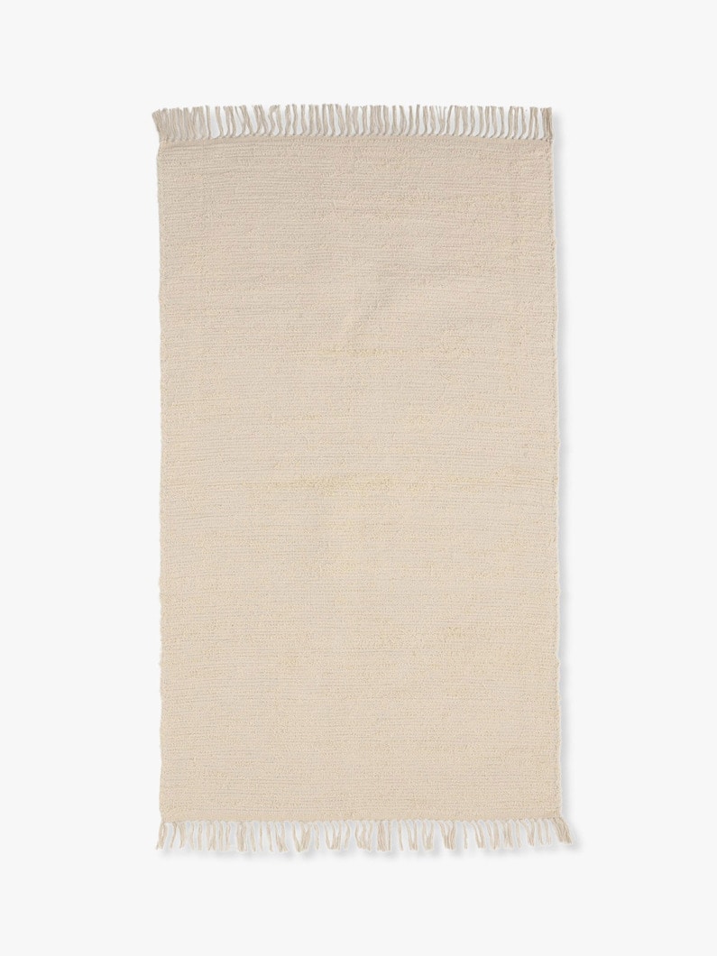Cotton Hand Made Rug (77×146cm) 詳細画像 ivory 1