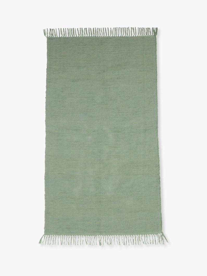 Cotton Hand Made Rug (77×146cm) 詳細画像 light green 2