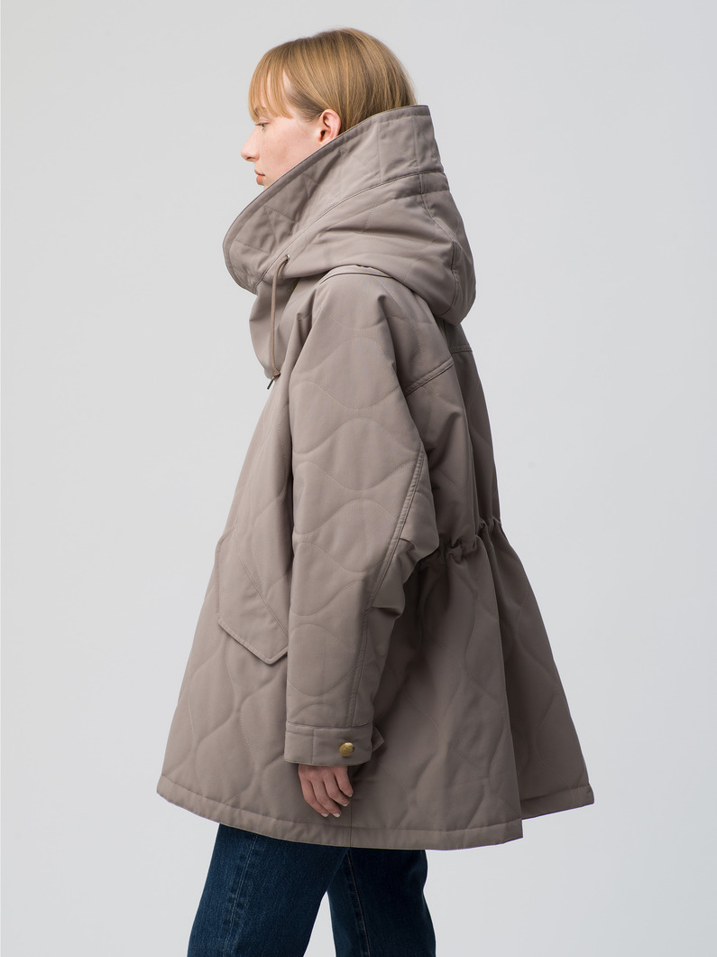 Recycle Shell Taffeta Quilting Mods Coat 詳細画像 beige 2