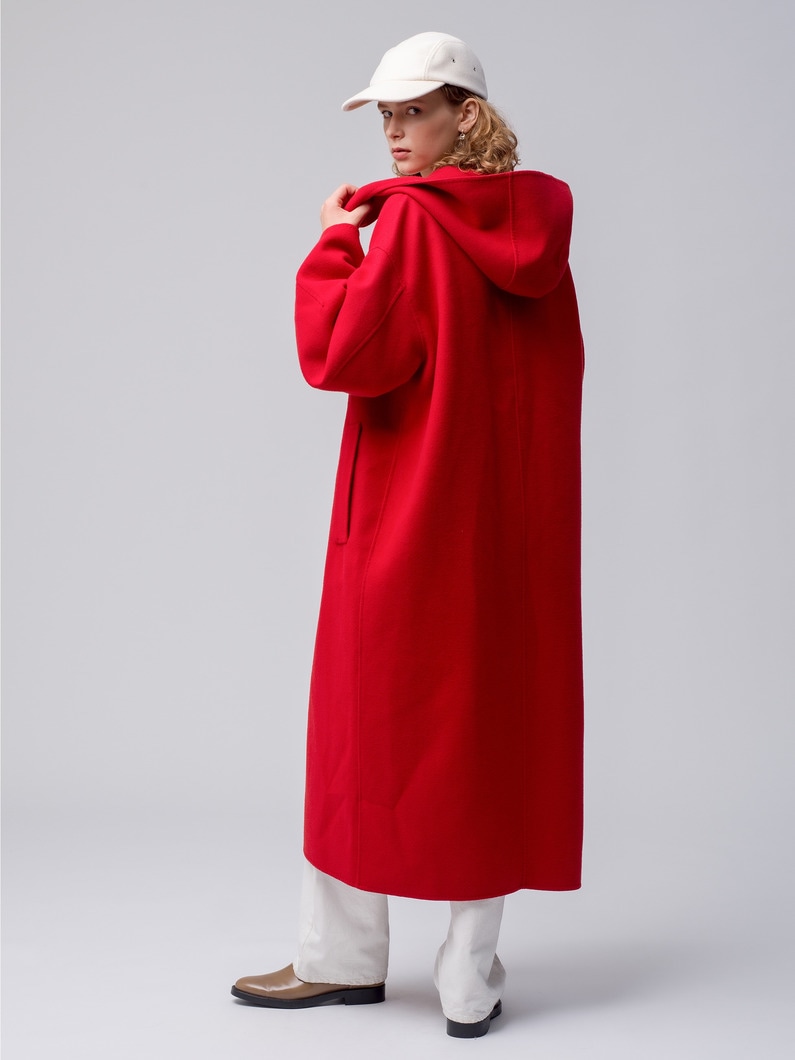 Luxe Melton Hooded Coat 詳細画像 red 3