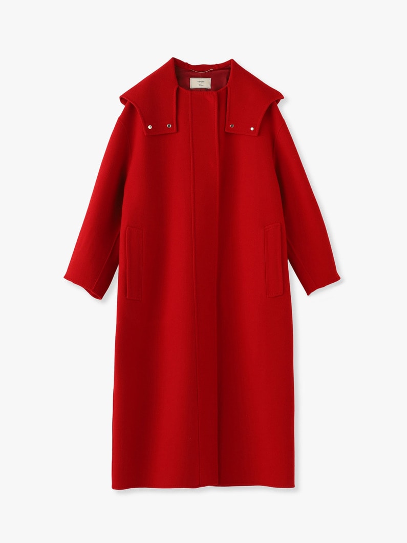 Luxe Melton Hooded Coat 詳細画像 red 4