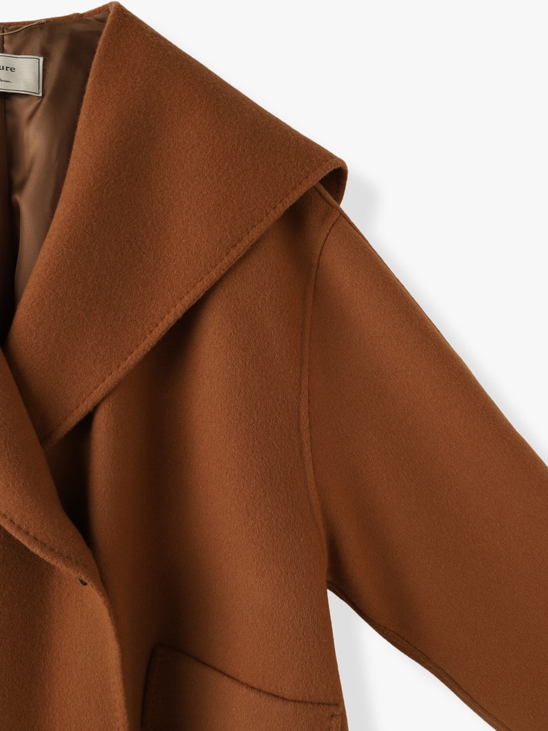 Luxe Beaver Short Coat (brown/navy) 詳細画像 brown 6