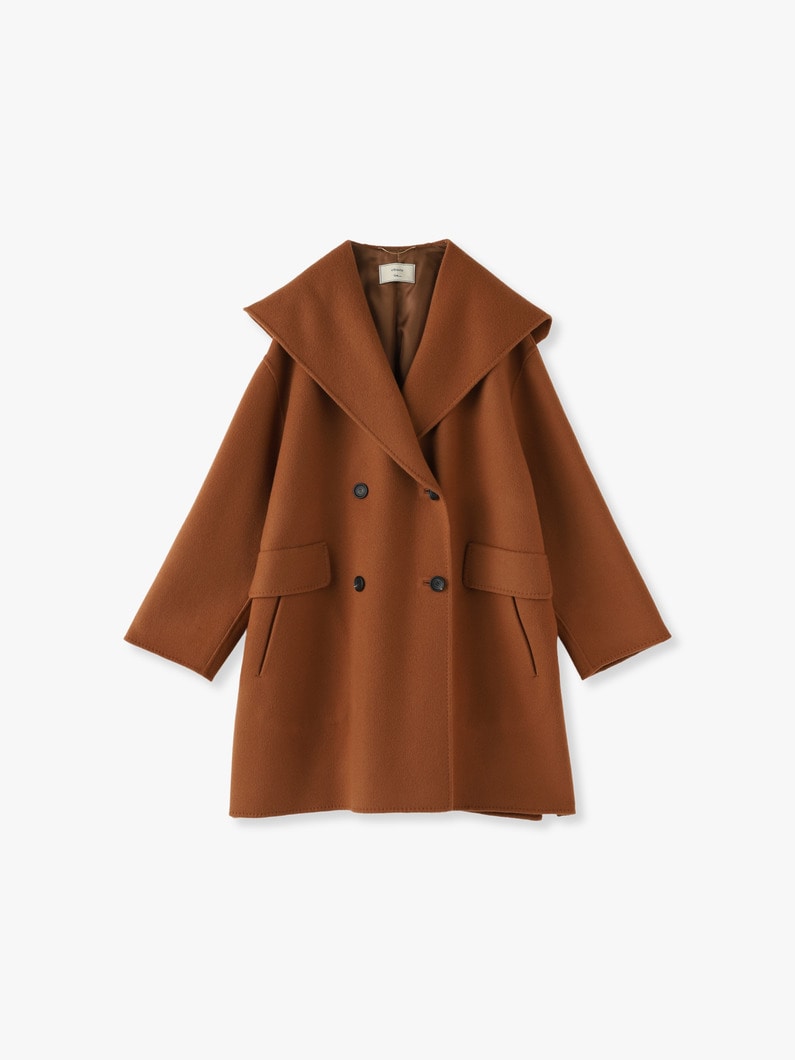 Luxe Beaver Short Coat (brown/navy) 詳細画像 brown 3