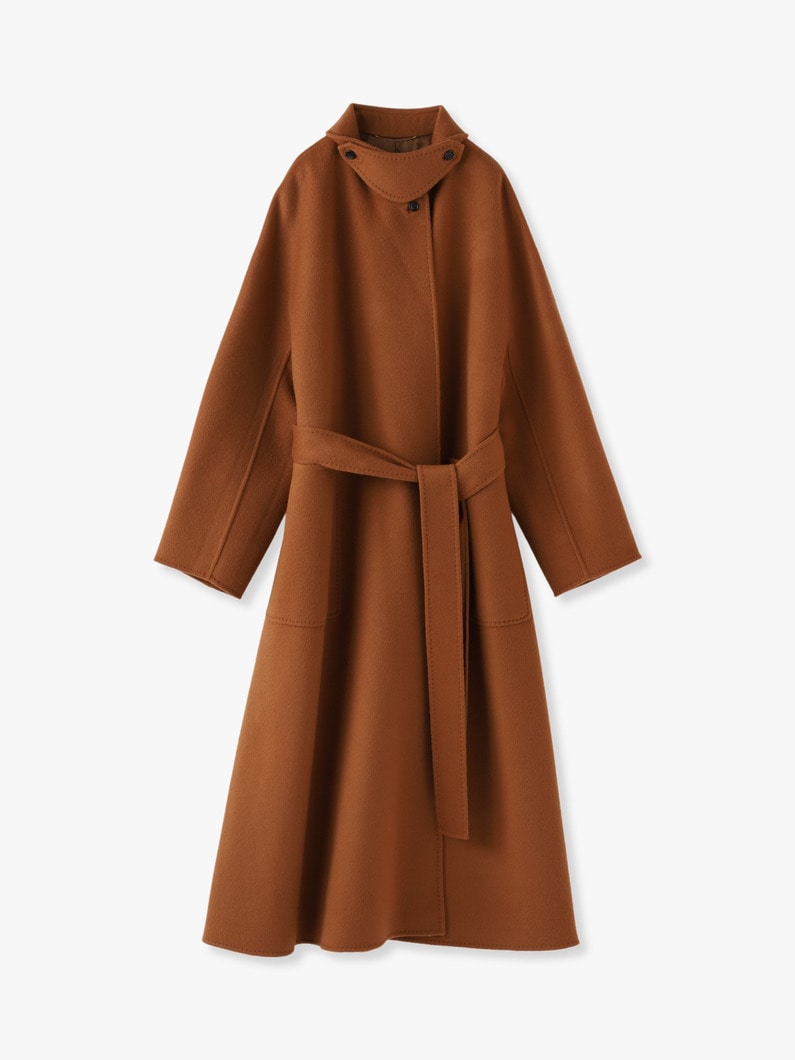 Luxe Beaver Long Coat (brown/navy) 詳細画像 brown 4