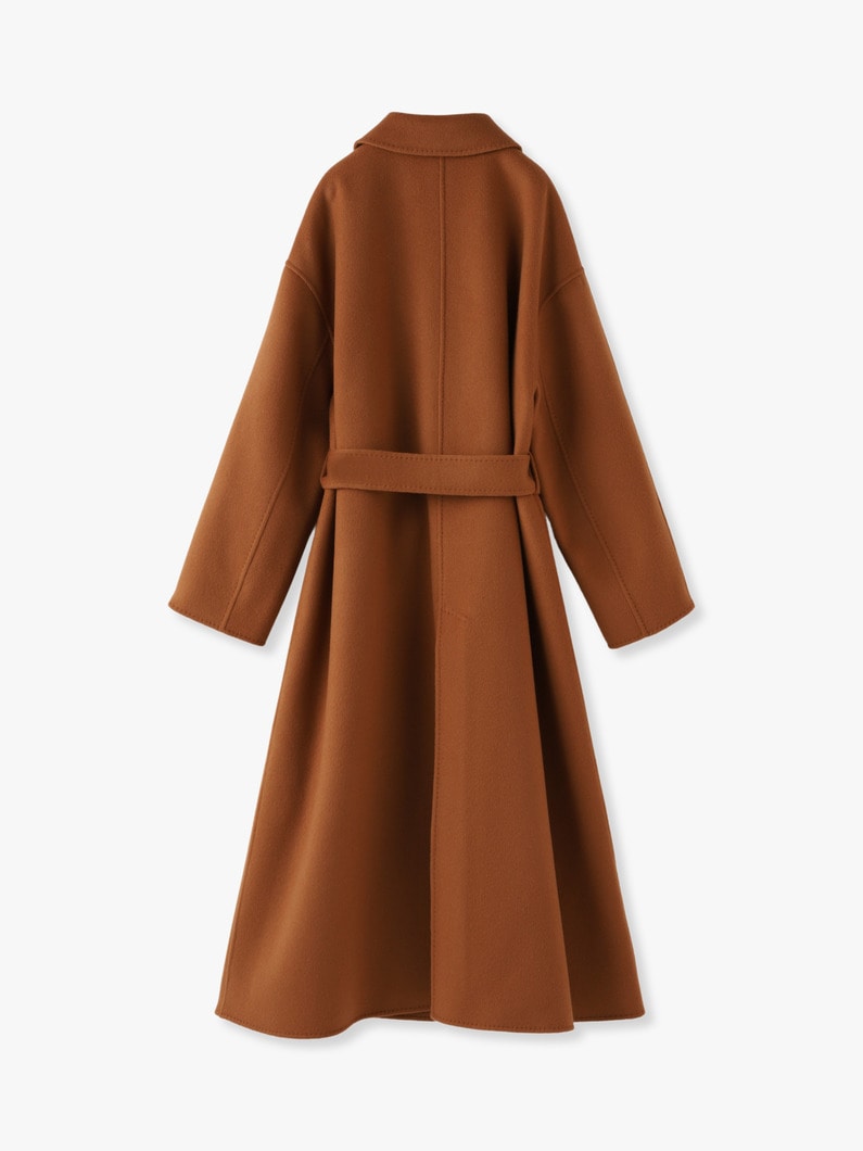Luxe Beaver Long Coat (brown/navy) 詳細画像 brown 5