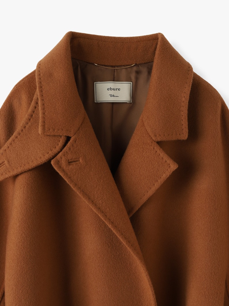 Luxe Beaver Long Coat (brown/navy) 詳細画像 brown 6