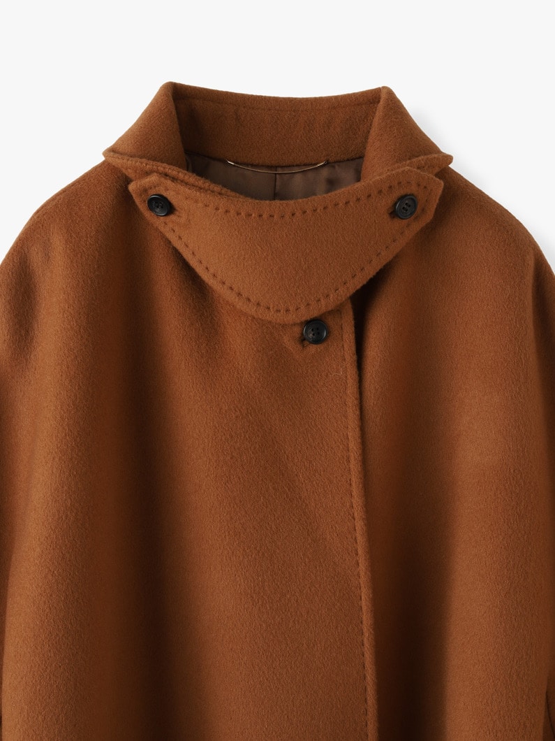 Luxe Beaver Long Coat (brown/navy) 詳細画像 brown 7