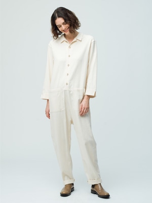 Flannel Jumpsuit 詳細画像 off white