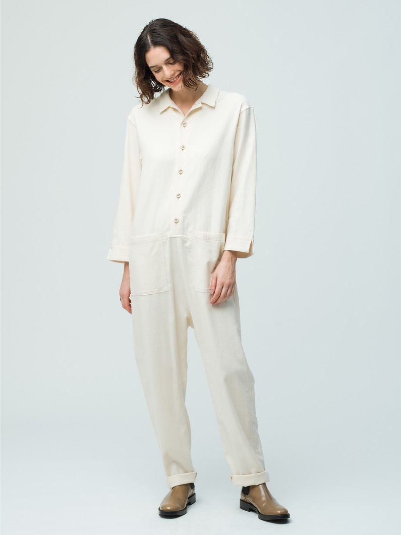 Flannel Jumpsuit 詳細画像 off white 1