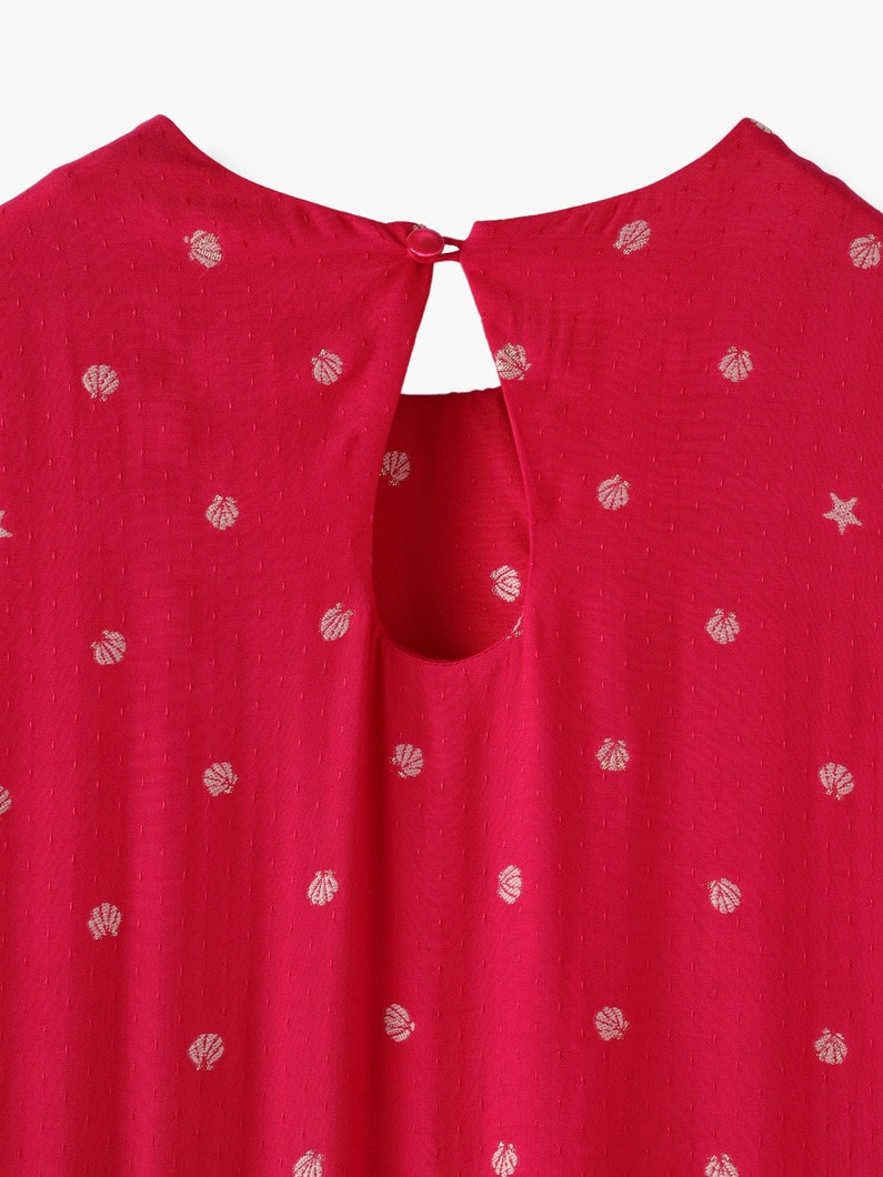 Shell Jacquard Flare Dress 詳細画像 pink 6