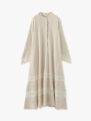 Honeycomb Cotton Lace Dress 詳細画像 ivory