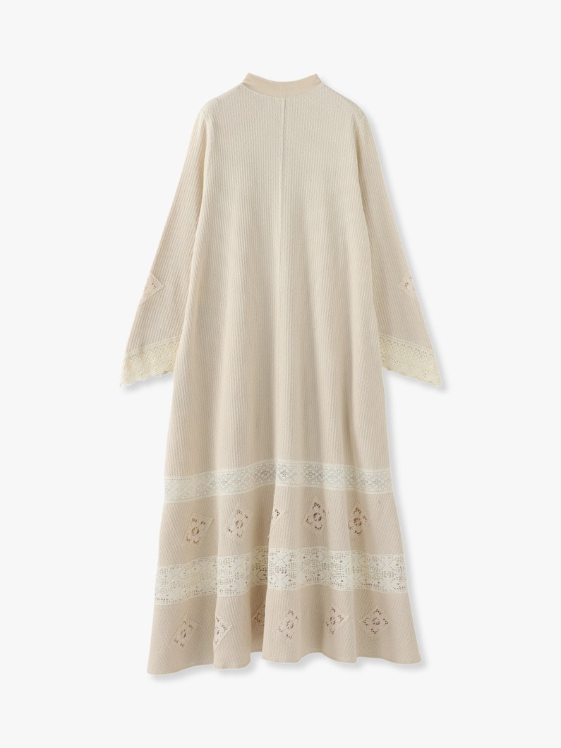 Honeycomb Cotton Lace Dress 詳細画像 ivory 3