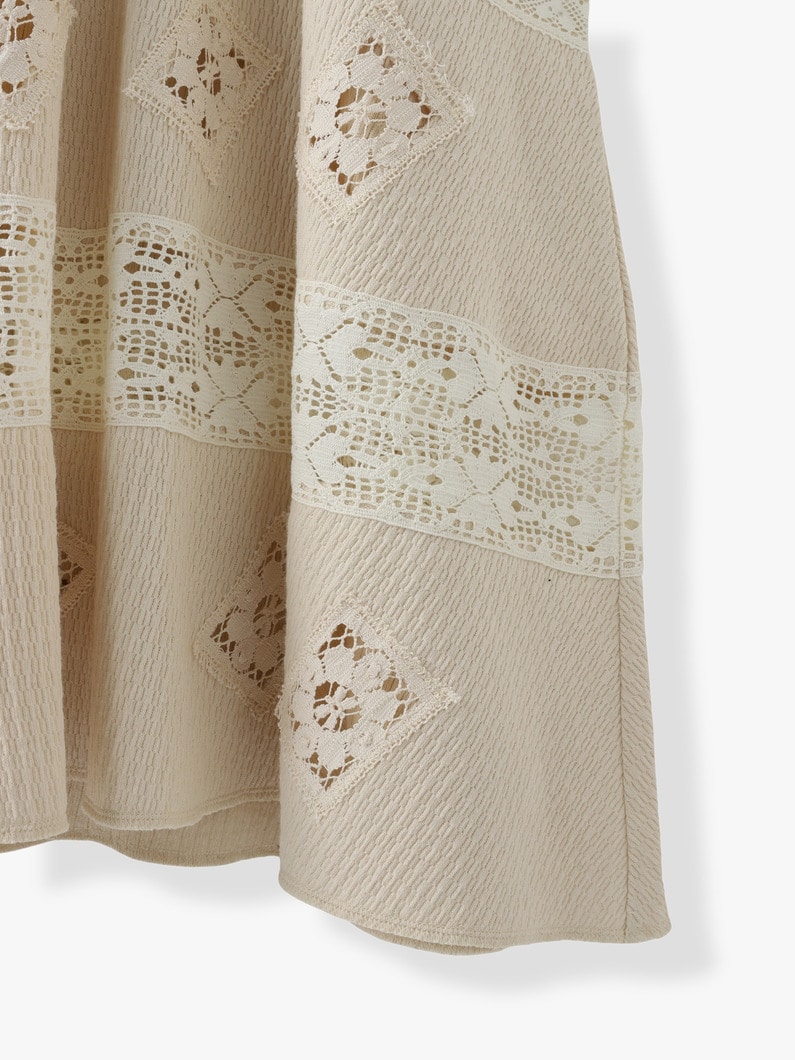 Honeycomb Cotton Lace Dress 詳細画像 ivory 7