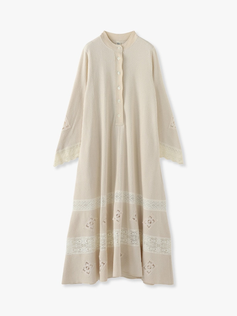 Honeycomb Cotton Lace Dress 詳細画像 ivory 1