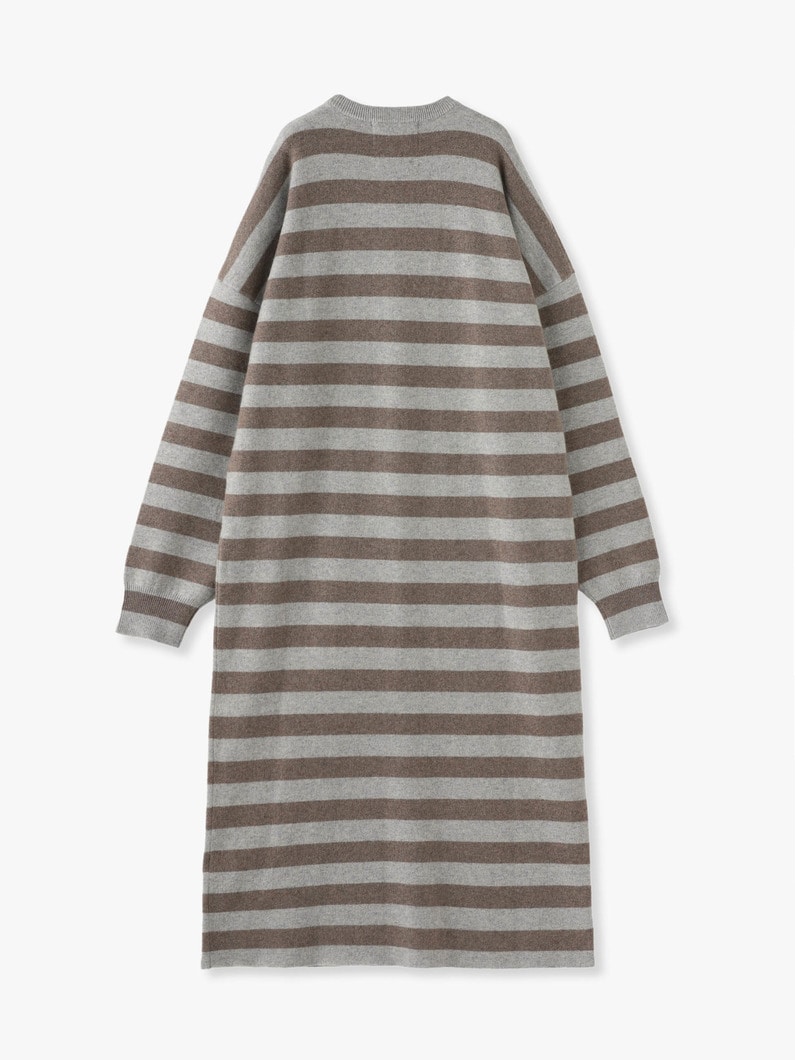 Weird Cashmere Short Dress (striped) 詳細画像 gray 4